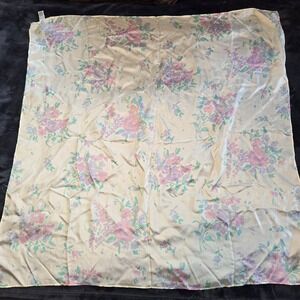 LA Vogue 100% Silk Floral Pastel Scarf 31x31‎